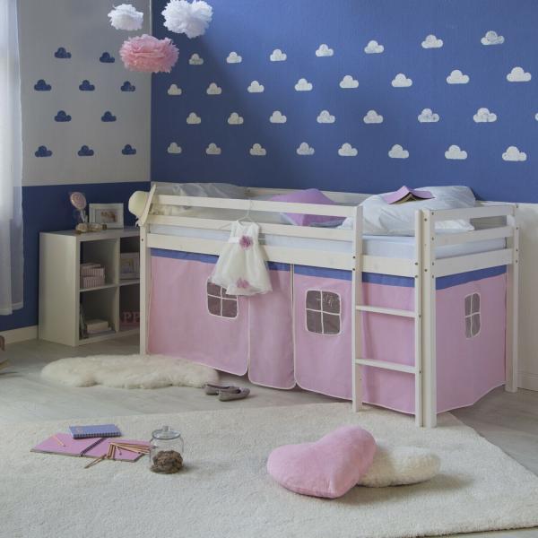 Immagine prodotto Homestyle4u Letto a soppalco Letto da gioco Letto per bambini con scala (90 x 200 cm)