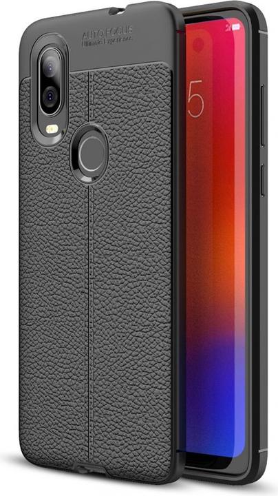 Actual product image Screenguard Motorola One Vision Case Leather Design TPU Cover (Motorola One Vision)