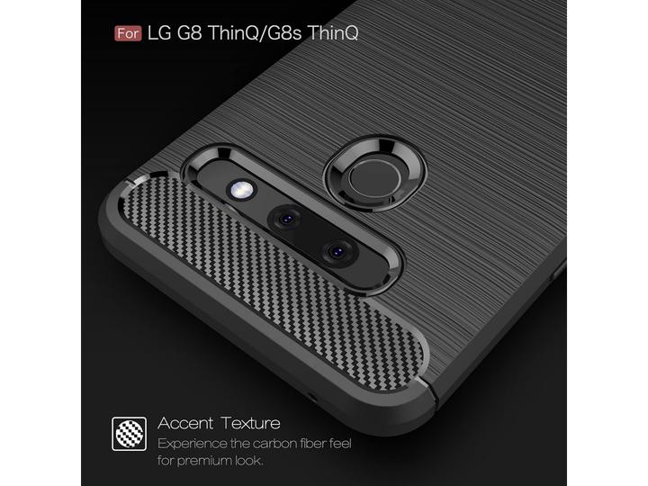 Produktbild Screenguard LG G8S ThinQ Hülle Carbon Brushed Soft TPU (LG G8s ThinQ)