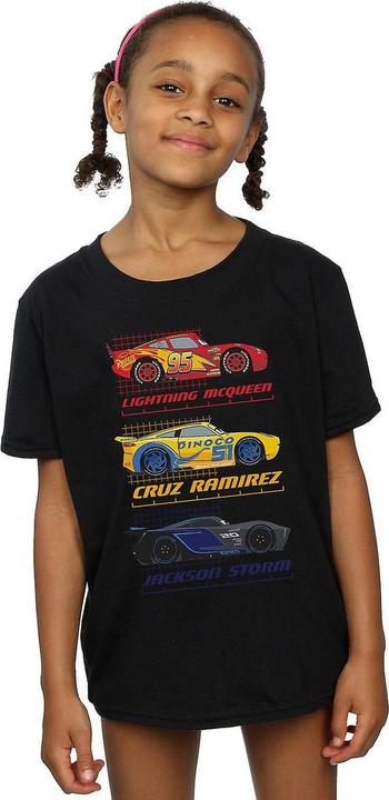Actual product image Cars Girls Racer Profile Cotton T-Shirt (140, 146)