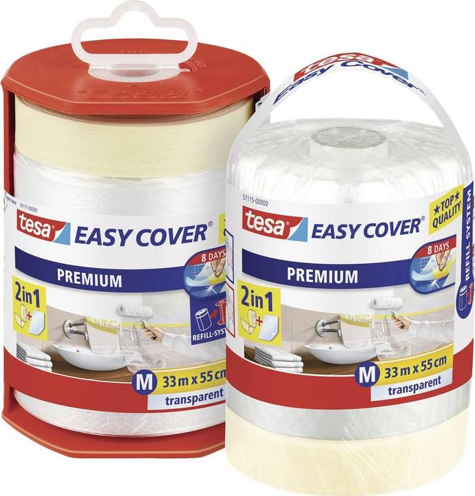 Produktbild tesa EASY COVER Premium Abdeckfolie für Malerarbeiten inkl. Abroller (550 mm)