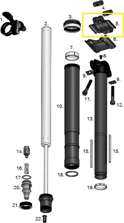 Produktbild Crankbrothers Highline Lower Cradle Sattelklemme, oben
