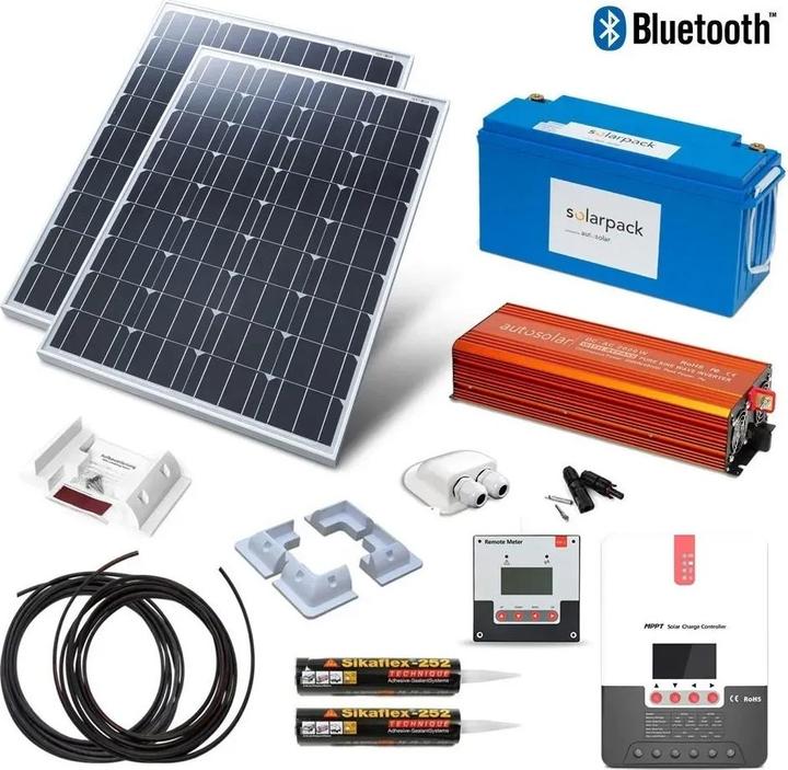Produktbild Autosolar Solaranlage 670W mit Lithiumbatterie 200Ah und 2000W-Wechselrichter Wohnmobil / Camper (670 W)