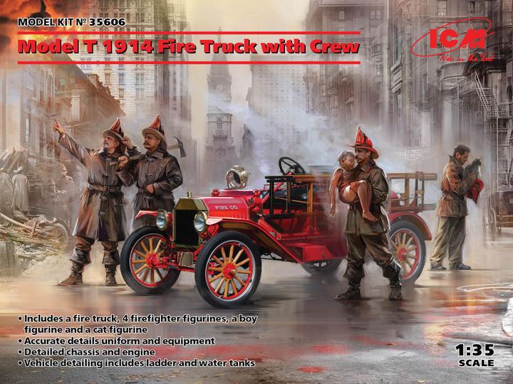 Immagine prodotto ICM Camion dei pompieri Modello T 1914 con equipaggio