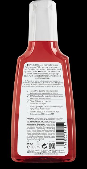 Actual product image Rausch Volume Shampoo with Mallow (200 ml, Liquid shampoo)