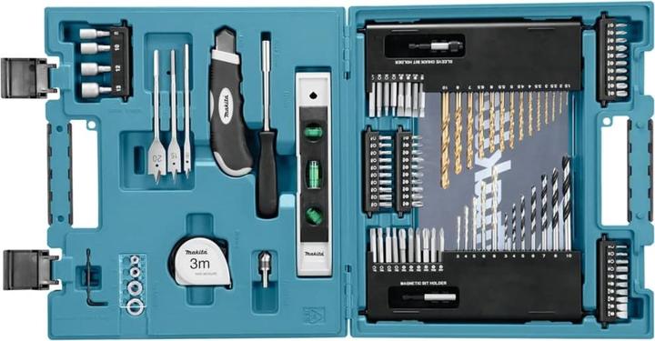 Produktbild Makita Zubehörsortiment D-31778 104-teilig (190, 1/4", 14 mm, 80 mm, 10mm, 40 mm, 120mm, 50 mm, 60mm, 100 mm., 30 mm, 300 mm, 150 mm, 140mm, 110 mm, Flex Verlängerung (130mm), 250mm, 160 mm, 200mm, 25mm, 20 mm)
