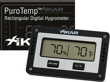 Xikar Hygromètre digital pour cave à cigares rectangulaire