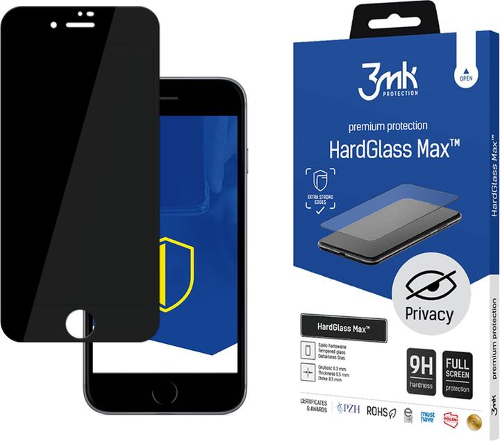 Image du produit 3MK Glass Max Privacy iPhone 7 czarny black, FullScreen Glass Privacy (1 pièce(s), Apple iPhone 7)
