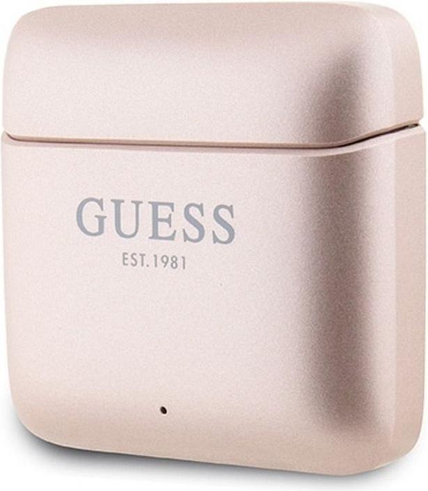 Actual product image Guess słuchawki Bluetooth GUTWSSU20ALEGP TWS + stacja dokująca różowo złoty/rose gold Printed Logo (5 h, Wireless)