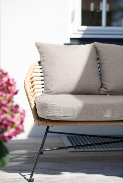 Produktbild Schou Loungesofa Kaja, 2 Sitzplätze, Schwarz/Nature