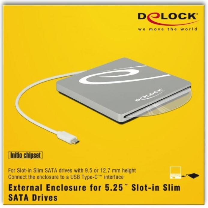 Image du produit Delock Gehäuse für 5.25″ Slot-in Slim SATA Laufwerke (5.25")