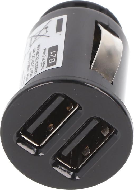 Image du produit AccuCell Adaptateur de charge USB pour voiture - Dual USB - 4,8A avec Auto-ID - noir - TINY