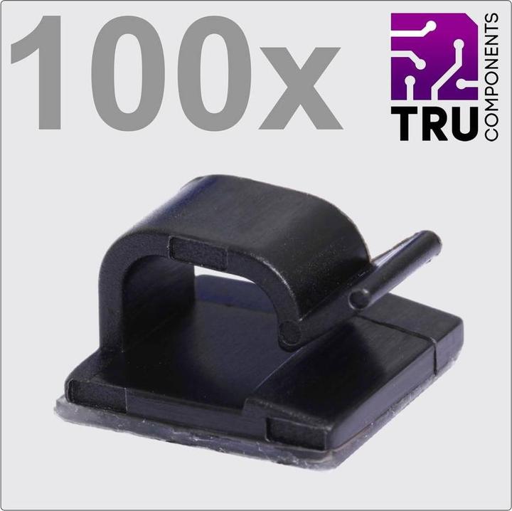 Produktbild Tru Components T24CA020 Kabelclip selbstklebend TC-12888436 Bündel-Ø-Bereich 1 b