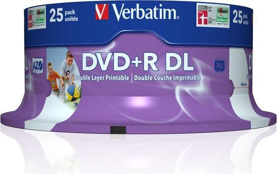 Produktbild Verbatim DVD+R, Double Layer, 8x, 8.5GB, 25er Spindel (25 x)