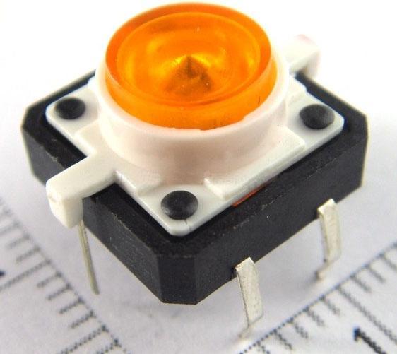 Immagine prodotto Play-Zone Interruttore a circuito 12 x 12 X 7 mm con LED Arancione