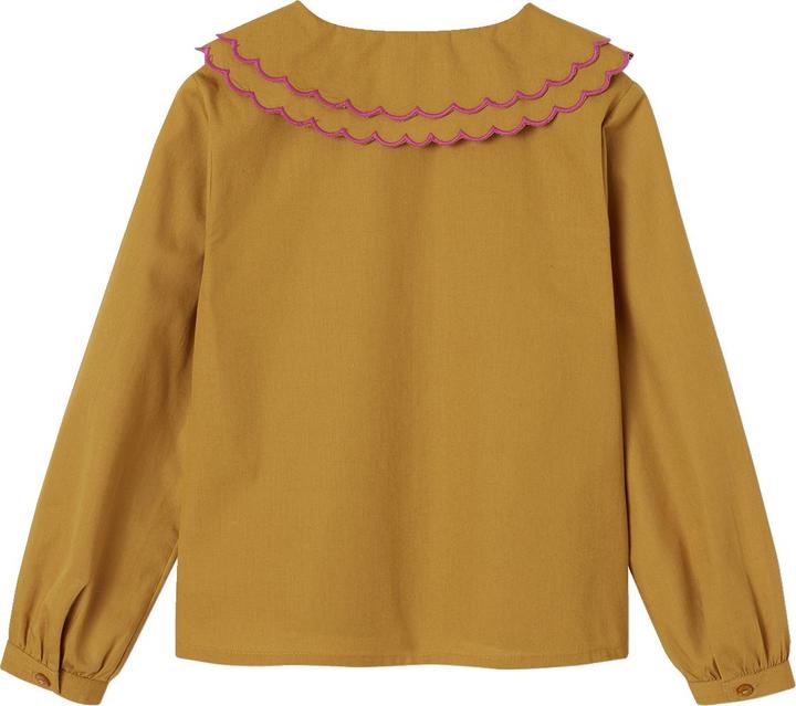 Produktbild Vertbaudet Mädchen Bluse mit besticktem Oversized-Kragen (98)