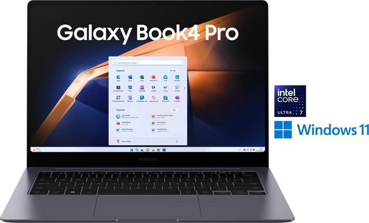 Actual product image Samsung Galaxy Book4 Pro (14", Intel Core Ultra 7 155H, 16 GB, 512 GB, DE)