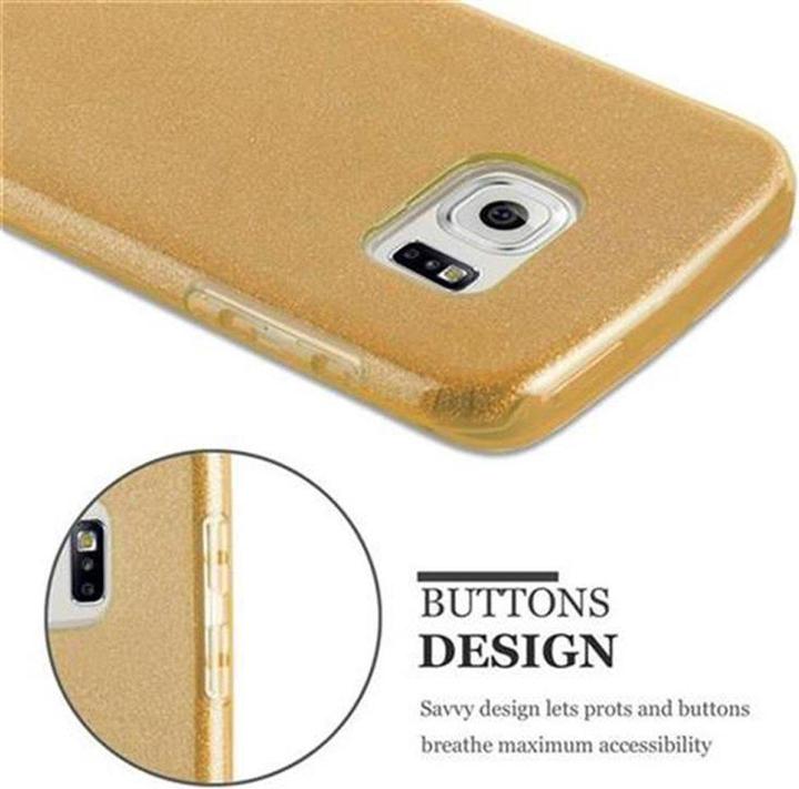Actual product image Cadorabo TPU glitter (3-piece) cover (Samsung Galaxy S6 Edge)