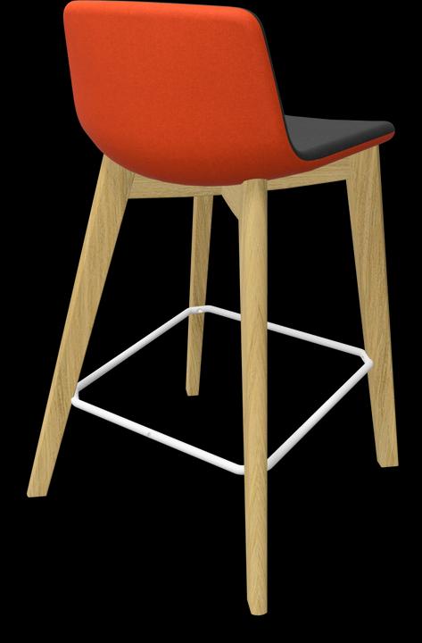 Black, White, Bright red, Ash natural light grey stained