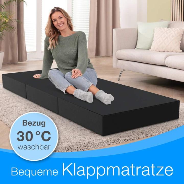 Image du produit Bestschlaf Klappmatratze, 3-teilige Faltmatratze, Reisebett, Gästematratze (75 x 195 cm, Noyau de mousse)