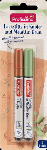 Produktbild dm Profissimo Lackstifte Kupfer und Metallic-Grün (Kupfer, Metallic-Grün, 1 mm, 2 x)