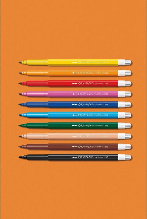 Produktbild Caran d'Ache Swisscolor Fasermaler Kartonschachtel (Mehrfarbig, 10 x)