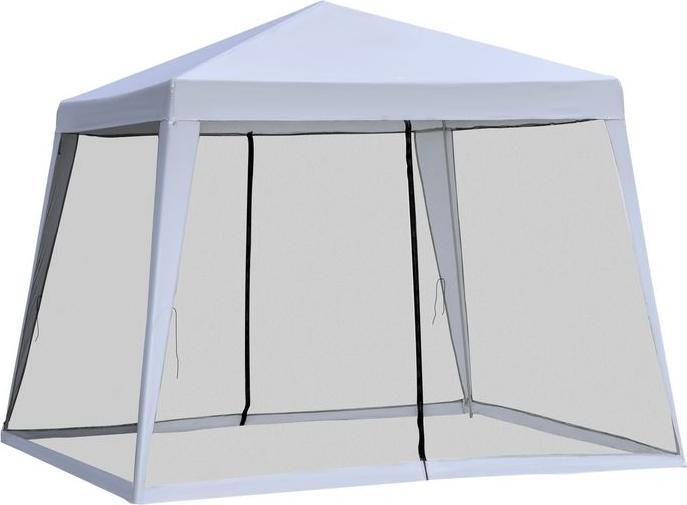 Actual product image Swisshandel24 Gartenpavillon 3x3 m wetterfestes Partyzelt mit Moskitonetz aus Metall und Polyester (300 cm, 300 cm)