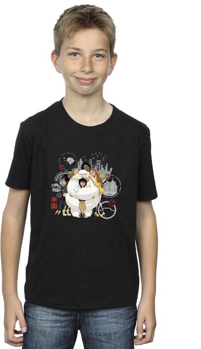 Immagine prodotto Disney Big Hero 6 Baymax Group Hug Maglietta Ragazzi (140, 146)