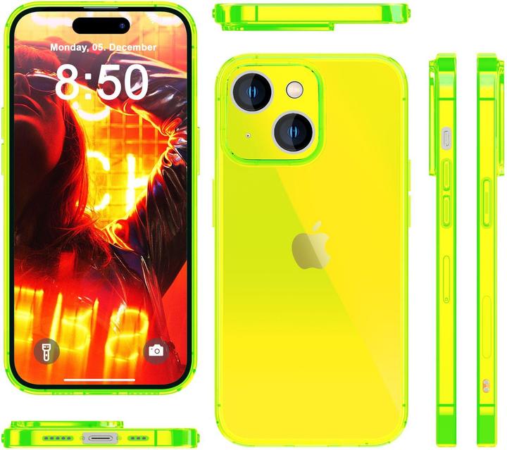 Produktbild Nalia Klar Transparente Neon Silikon Hülle (Apple iPhone 15)