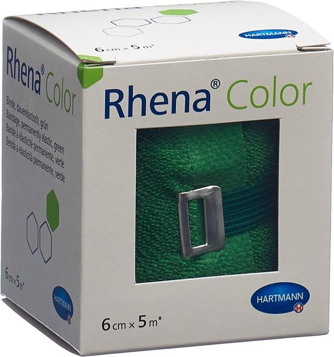 Rhena Color Elastische Binden 6cmx5m grün