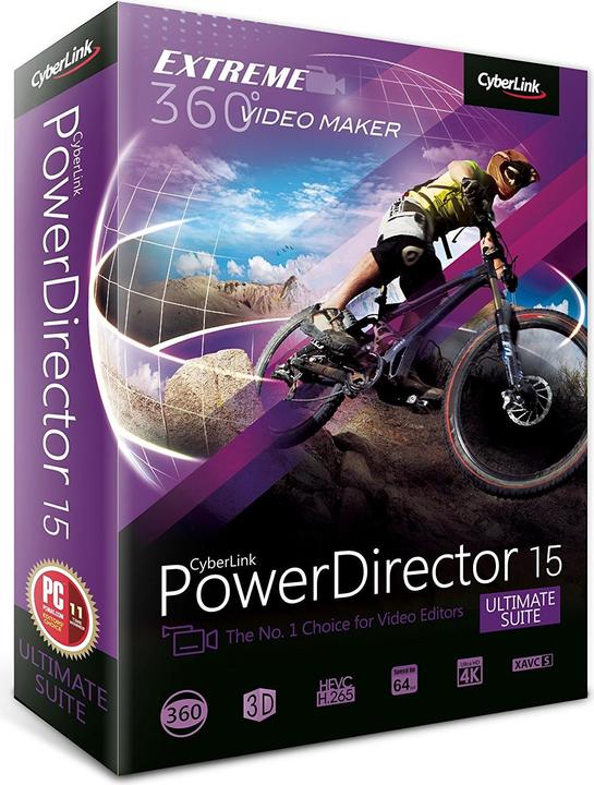 Produktbild CyberLink Power Director 15.0 Ultimate Suite (1 User, unbegrenzt)