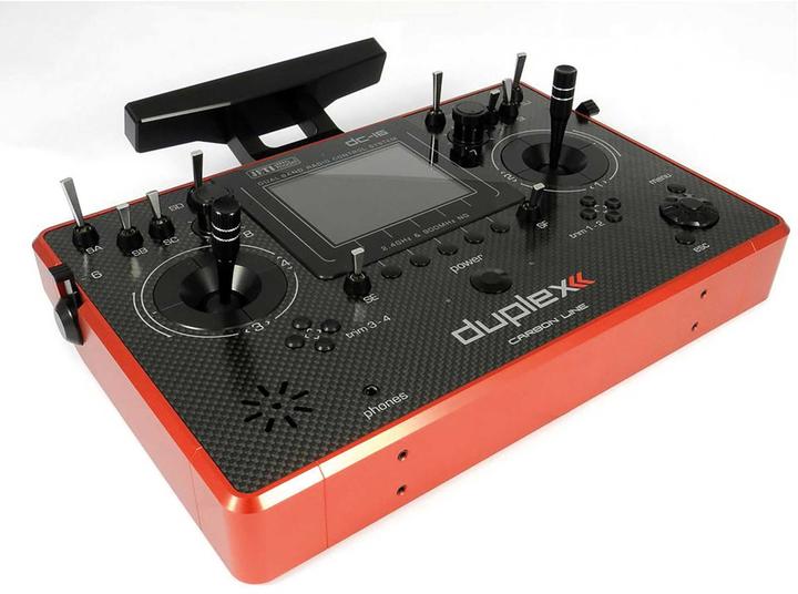 Image du produit Jeti DC-16 II. 2.4EX DUPLEX CARBON LINE RED PU LTSENDER MULTIMODE 2,4Ghz TÉLÉCOMMANDE