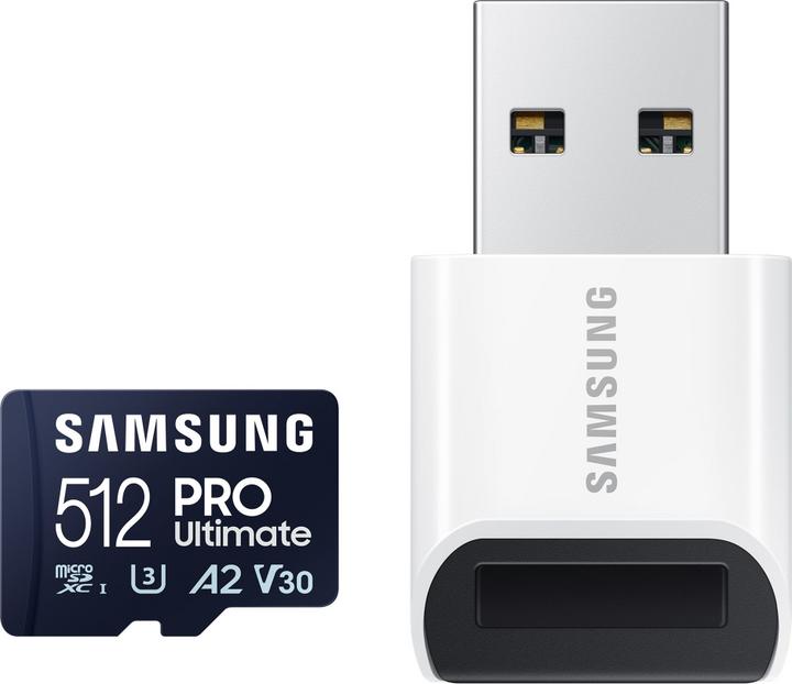 Produktbild Samsung PRO Ultimate mit Cardreader (512 GB, microSDXC, U3, UHS-I)