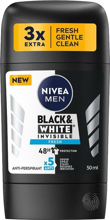 Produktbild NIVEA Menack&White Invisible Fresh Antiperspirant Stick 50Ml (Stick, 50 ml)