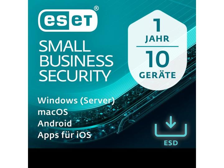 Immagine prodotto ESET Small Business Security ESD, completo, 10 utenti, 1 (10 Dispositivi, 12 mesi)