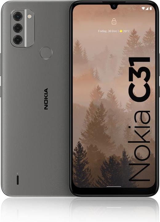 Image du produit Nokia C31 (128 Go, Charcoal, 6.75", Double SIM, 13 Mpx, 4G)