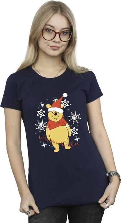 Actual product image Disney Womens/Ladies Winnie The Pooh Winter Wishes Cotton T-Shirt (S)