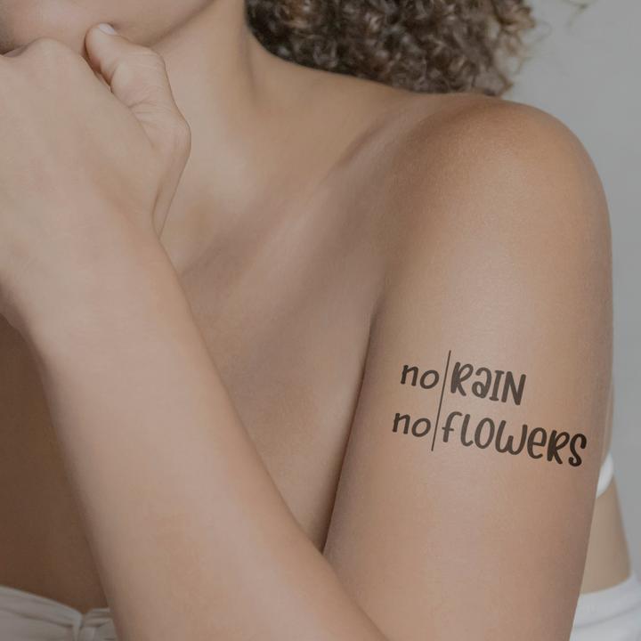 Image du produit minink Tatouage temporaire - no rain no flowers