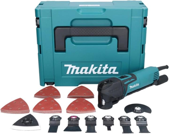 Produktbild Makita TM 3010 CX3J Multifunktionswerkzeug 320 W OIS / Starlock + 59 tlg. Zubehör Set + Makpac