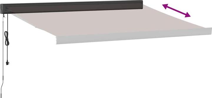 Actual product image VidaXL Markise Gelenkarmmarkise Sonnenmarkise Automatisch Braun 350x250cm (3.50 m)