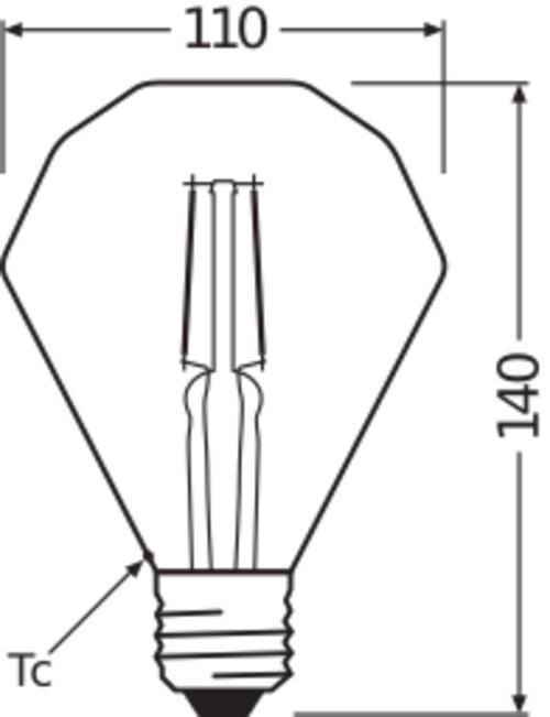 Image du produit Osram LED en forme de diamant (E27, 4.50 W, 470 lm, 1 x, E)