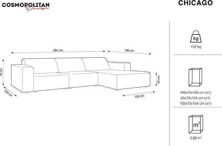 Produktbild Cosmopolitan Design Chicago (Ecksofa)