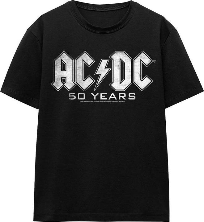 Actual product image AC/DC Unisex Adult 50 Years Logo T-Shirt (L)