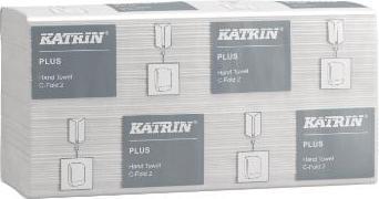 Actual product image Katrin Håndklaedeark Plus C-Fold 2-lags hvid 33x24 cm, - (16 pakker x 100 pcs.)