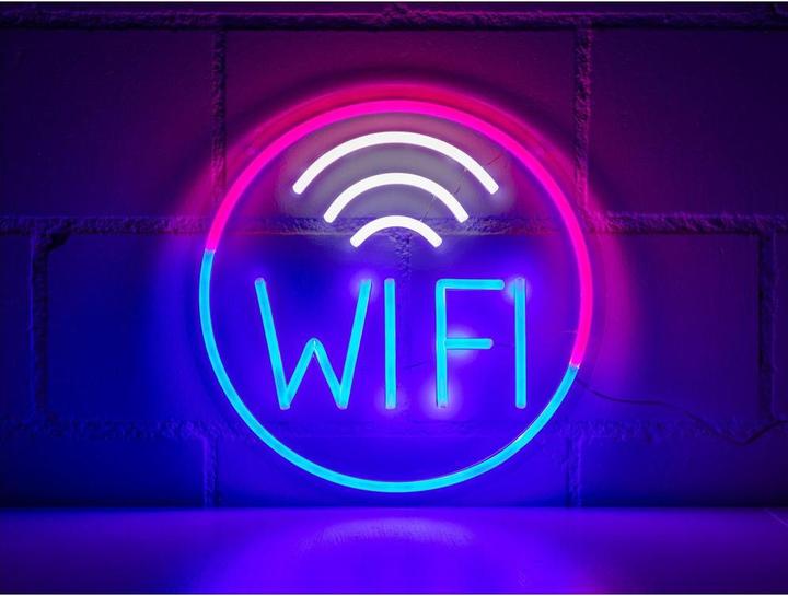 Vegas Lights LED Dekolicht Neonschild Wi-Fi Zone 30 x 30 cm