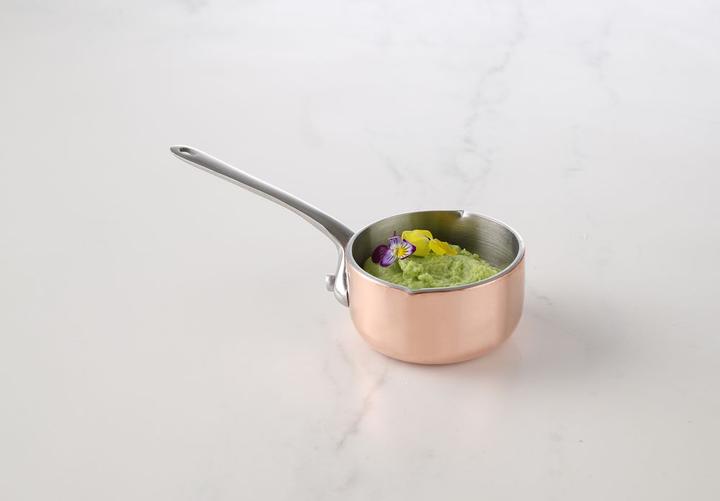 Produktbild Gastro Hero Miniatur Kasserolle mit Ausgiesser (5 cm, Stielkasserolle, Aluminium, Edelstahl, Kupfer)