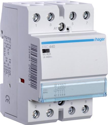 Hager Installation contactor 40A ESC440 4 NO contacts 230V