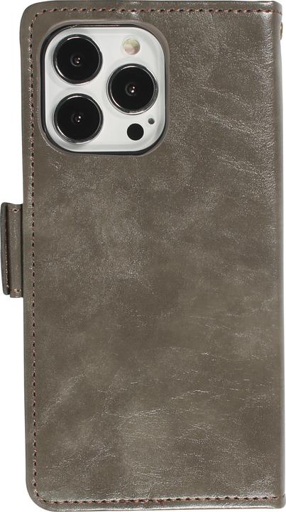 Produktbild PhoneLook Leder Tasche Flip Wallet mit Akzentstreifen & Kartenhalter (Apple iPhone 13 Pro Max)