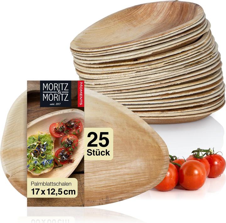 Actual product image Moritz & Moritz Palm leaf tableware 25 pieces (25 x)