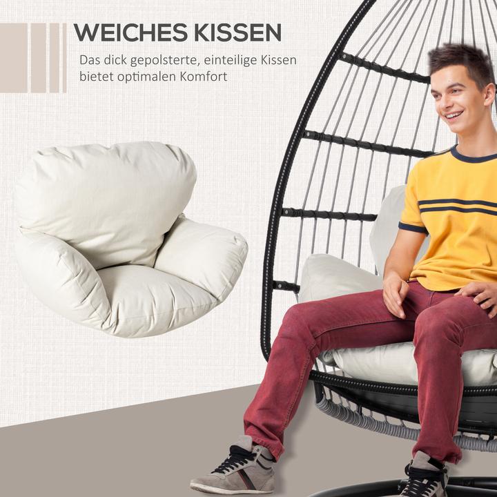 Image du produit Outsunny Fauteuil suspendu avec coussin (160 kg)